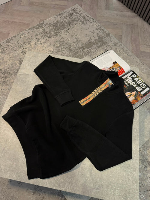BB 1/4 Zip Black BB