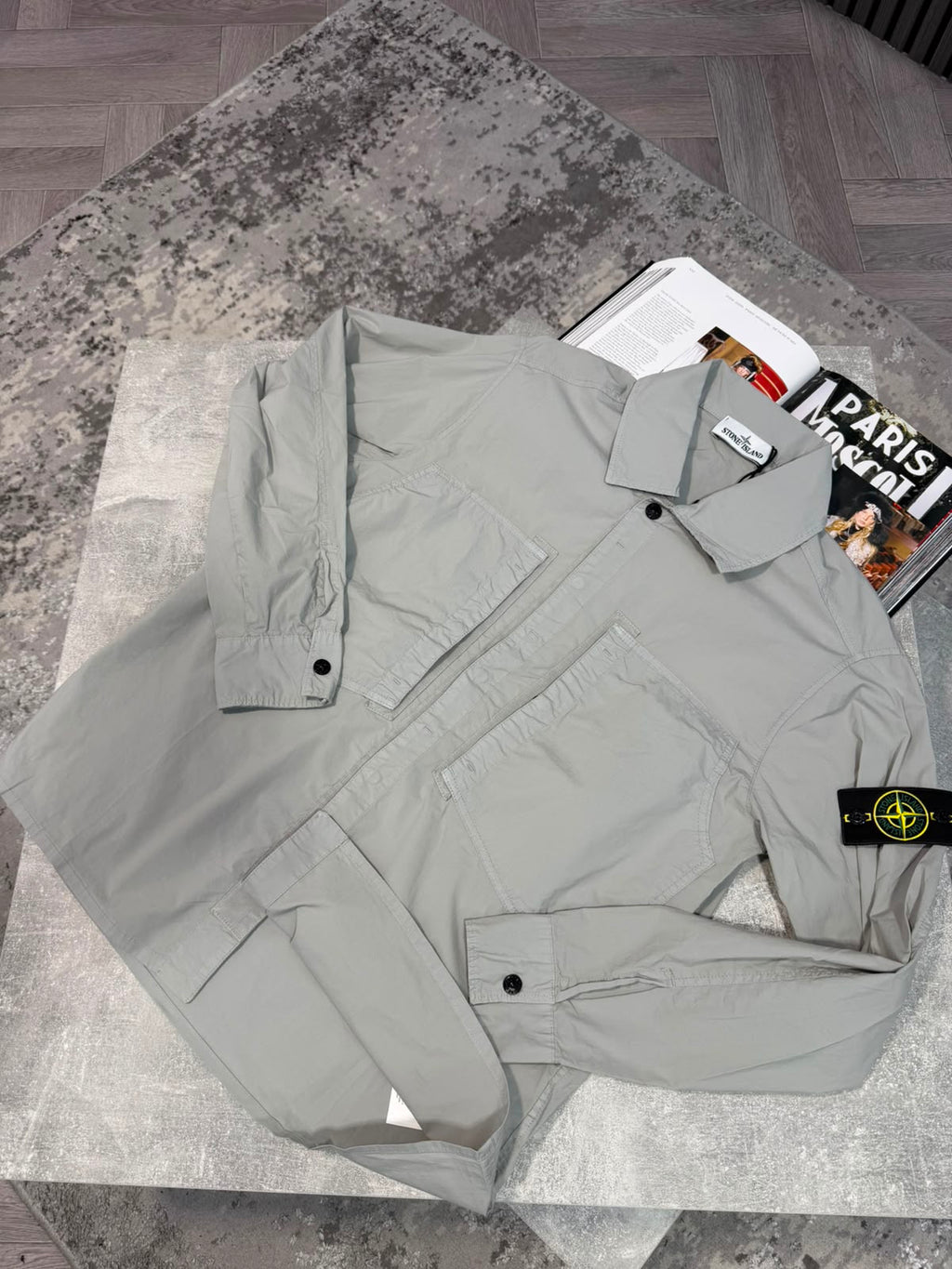Si over shirt Light Grey STONE