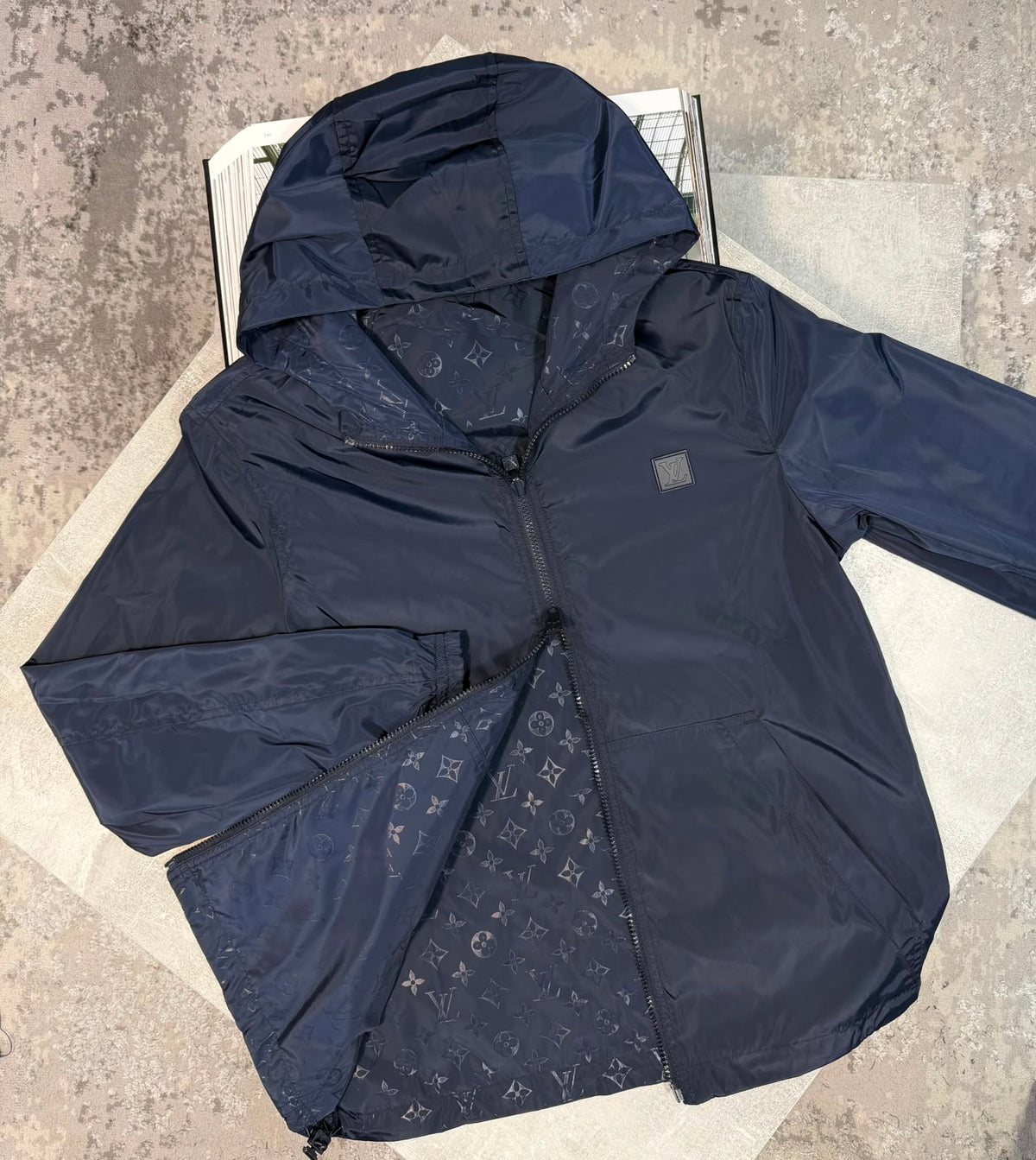 LV Reversible Windbreaker - Black LV