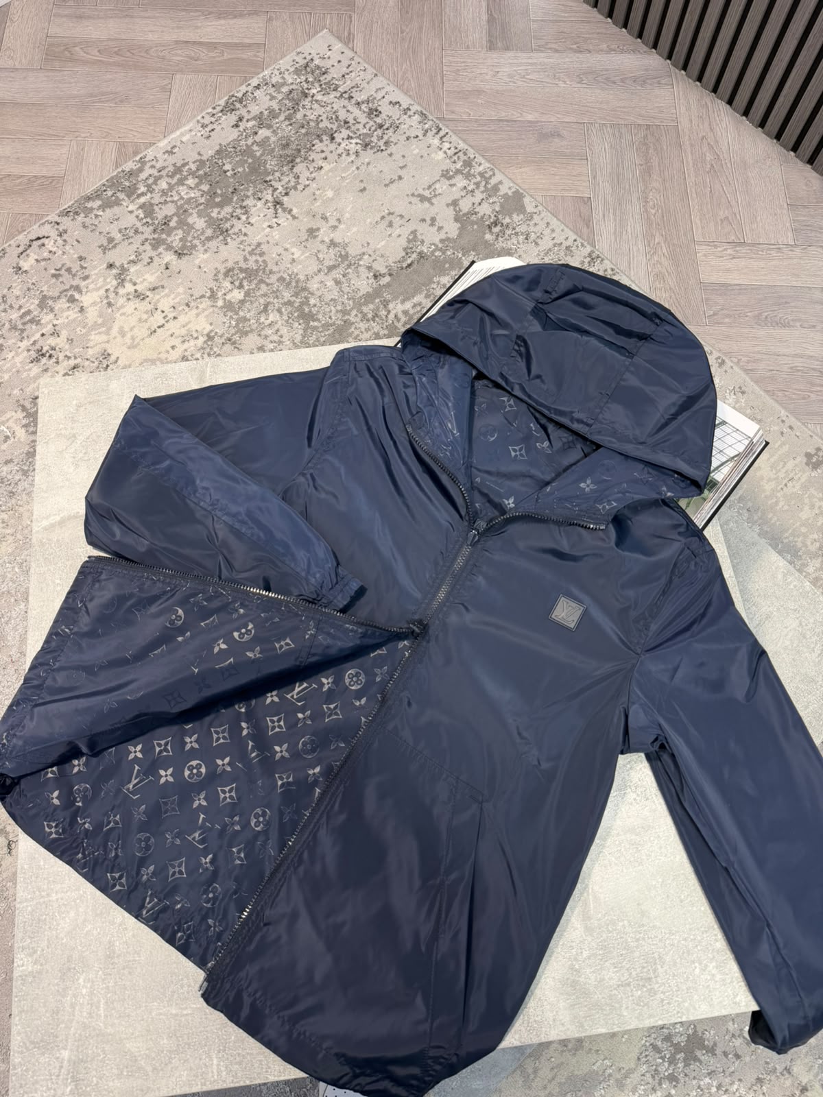 LV Reversible Windbreaker - Black LV
