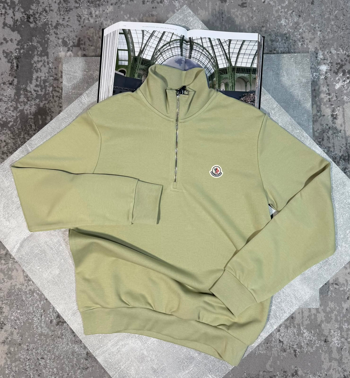 Mnclr 1/4 Zip - Green CLER