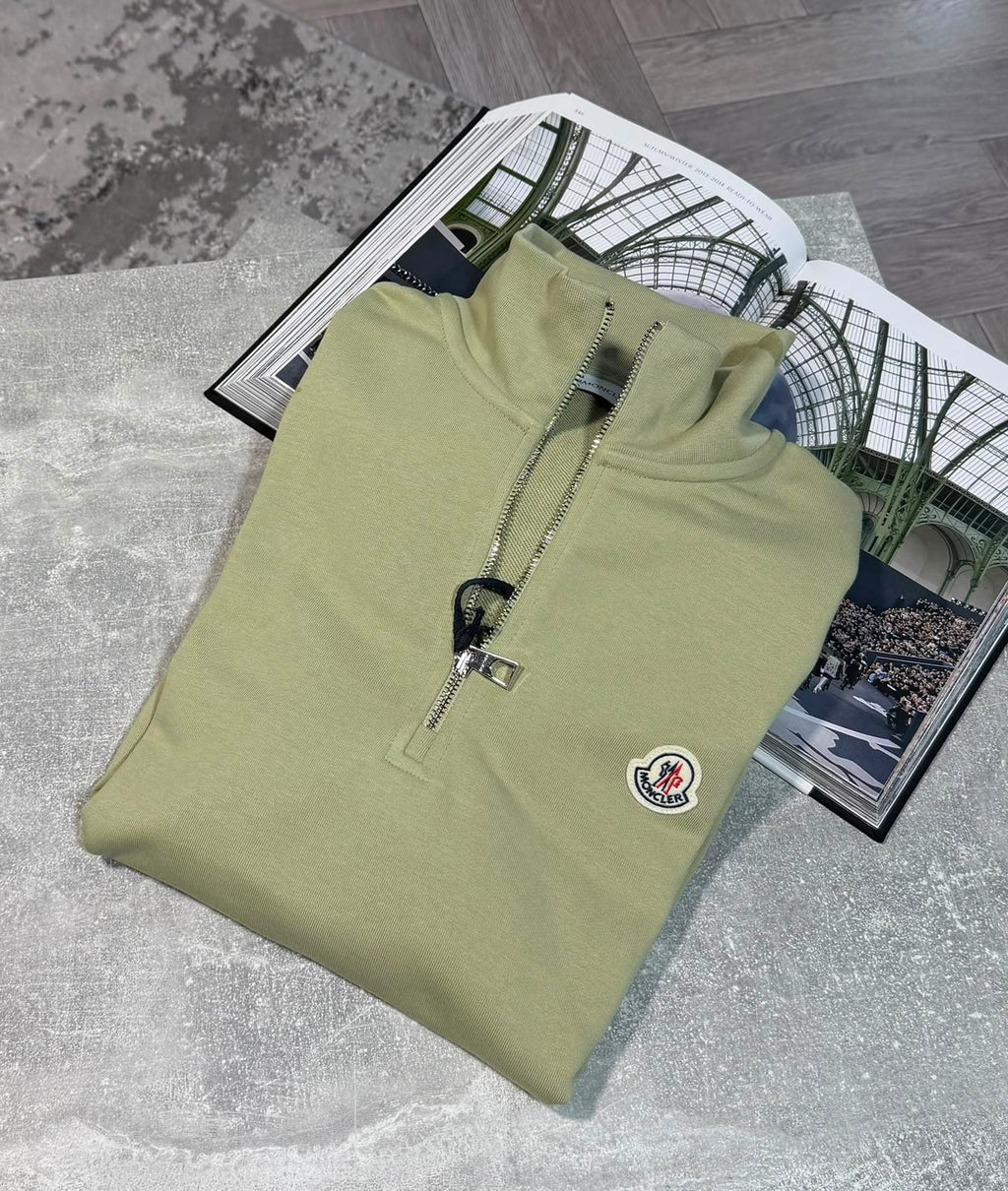 Mnclr 1/4 Zip - Green CLER