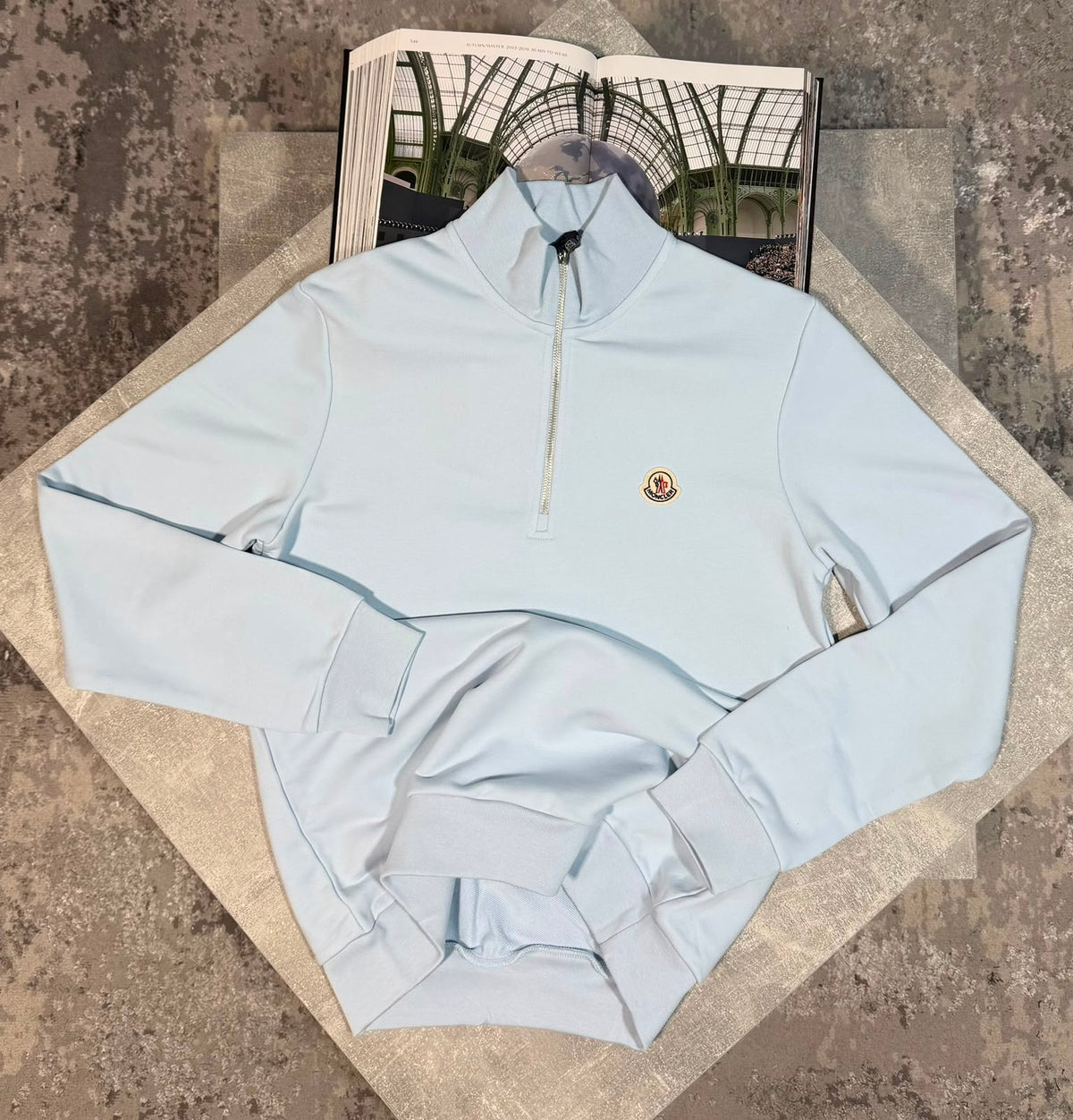 Mnclr 1/4 Zip - Light blue CLER