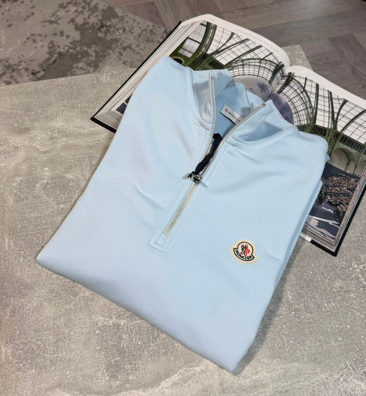 Mnclr 1/4 Zip - Light blue CLER