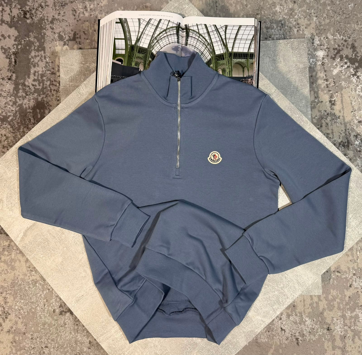 Mnclr 1/4 Zip - Pale blue CLER