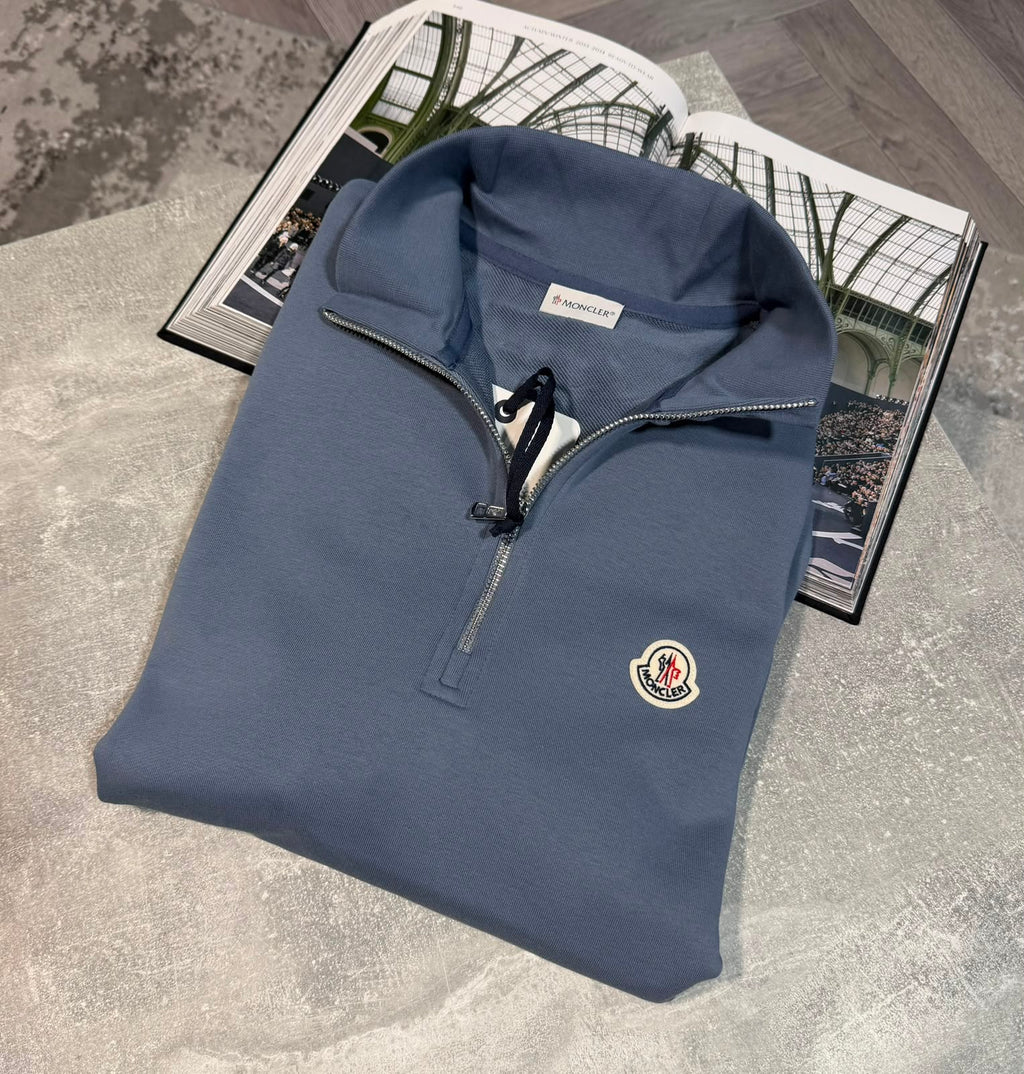 Mnclr 1/4 Zip - Pale blue CLER