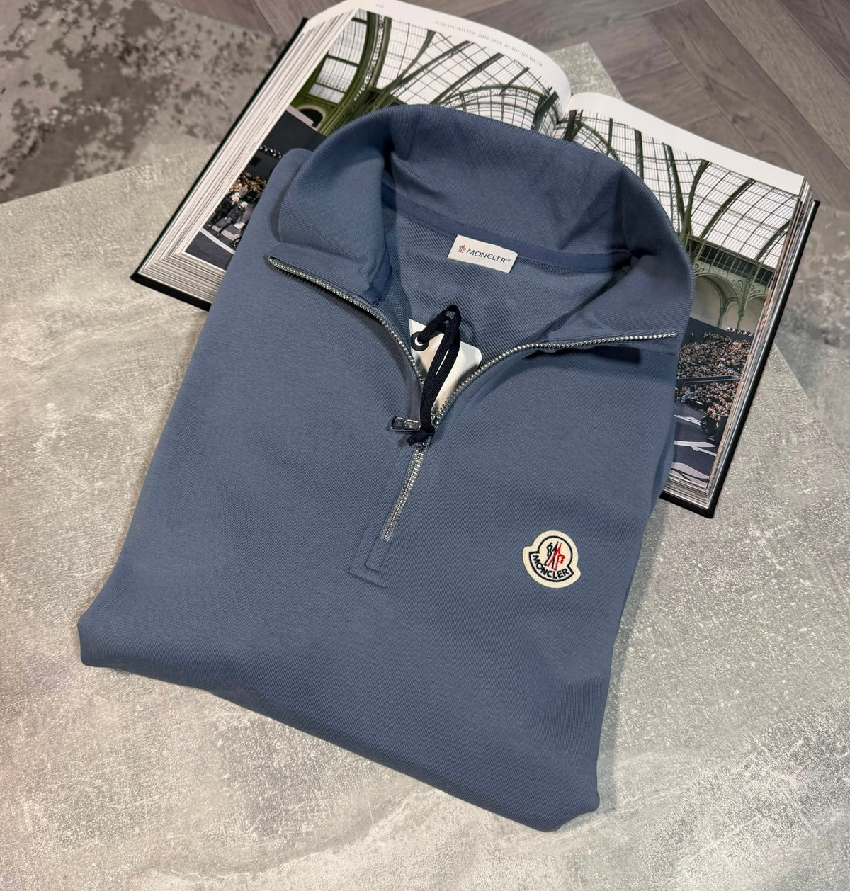Mnclr 1/4 Zip - Pale blue CLER