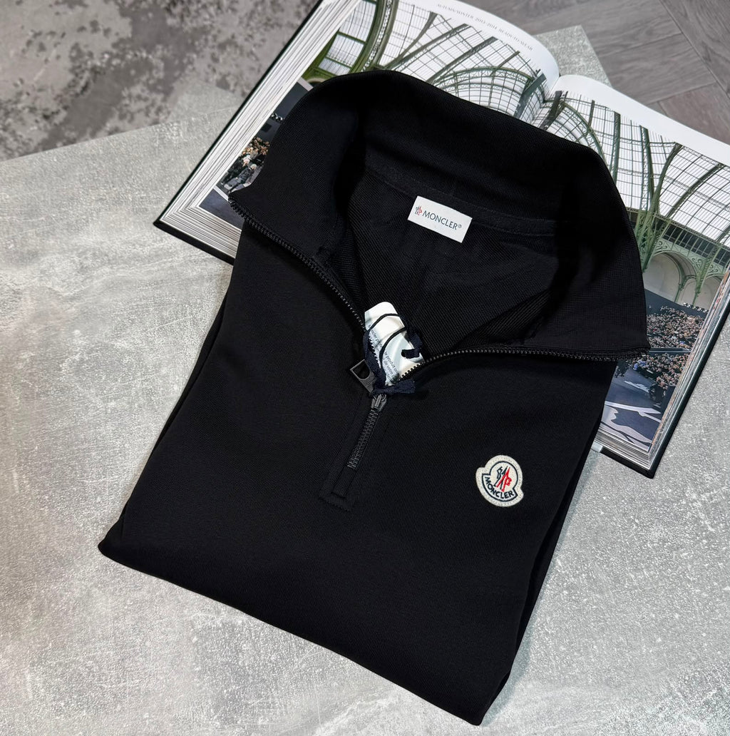 Mnclr 1/4 Zip - Black CLER
