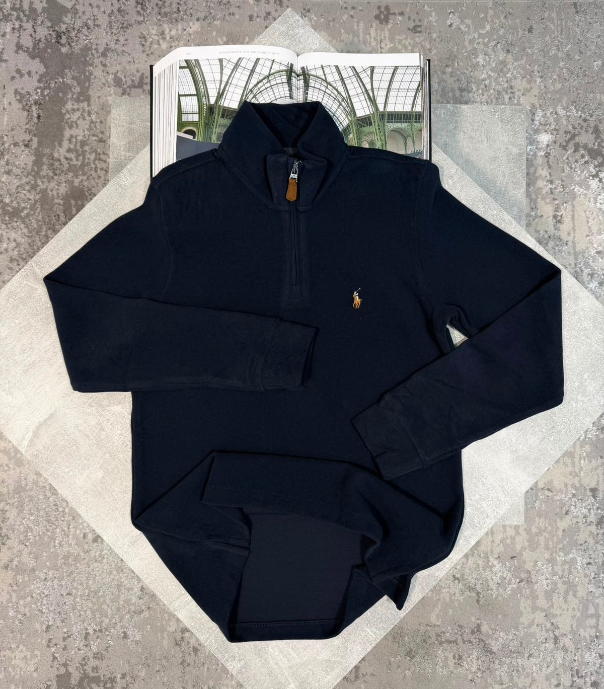 RL 1/4 Zip - Navy RLX
