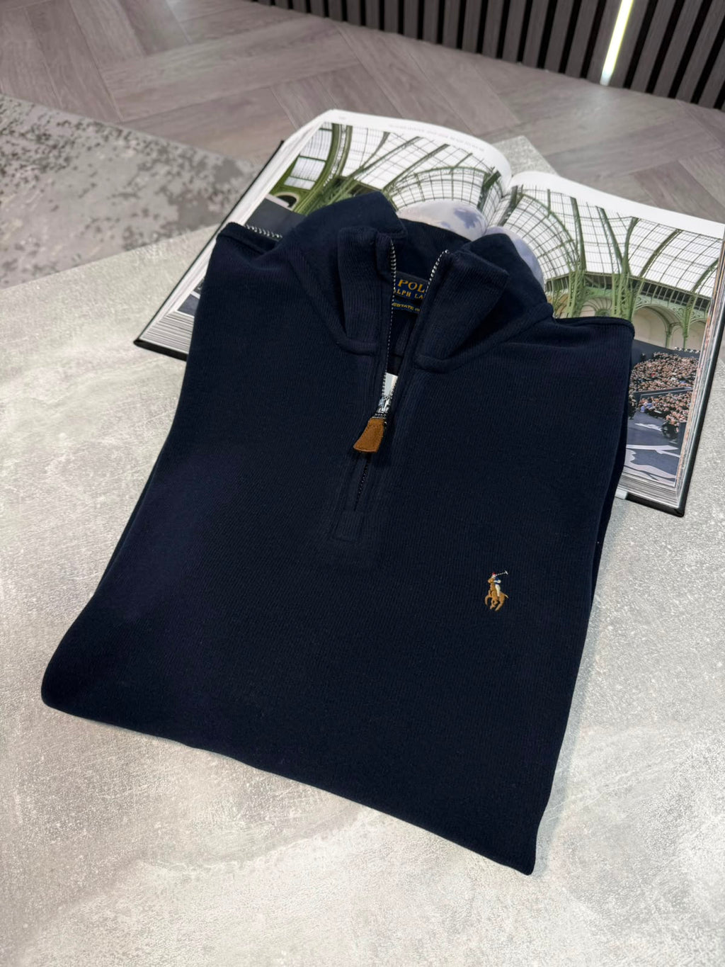 RL 1/4 Zip - Navy RLX