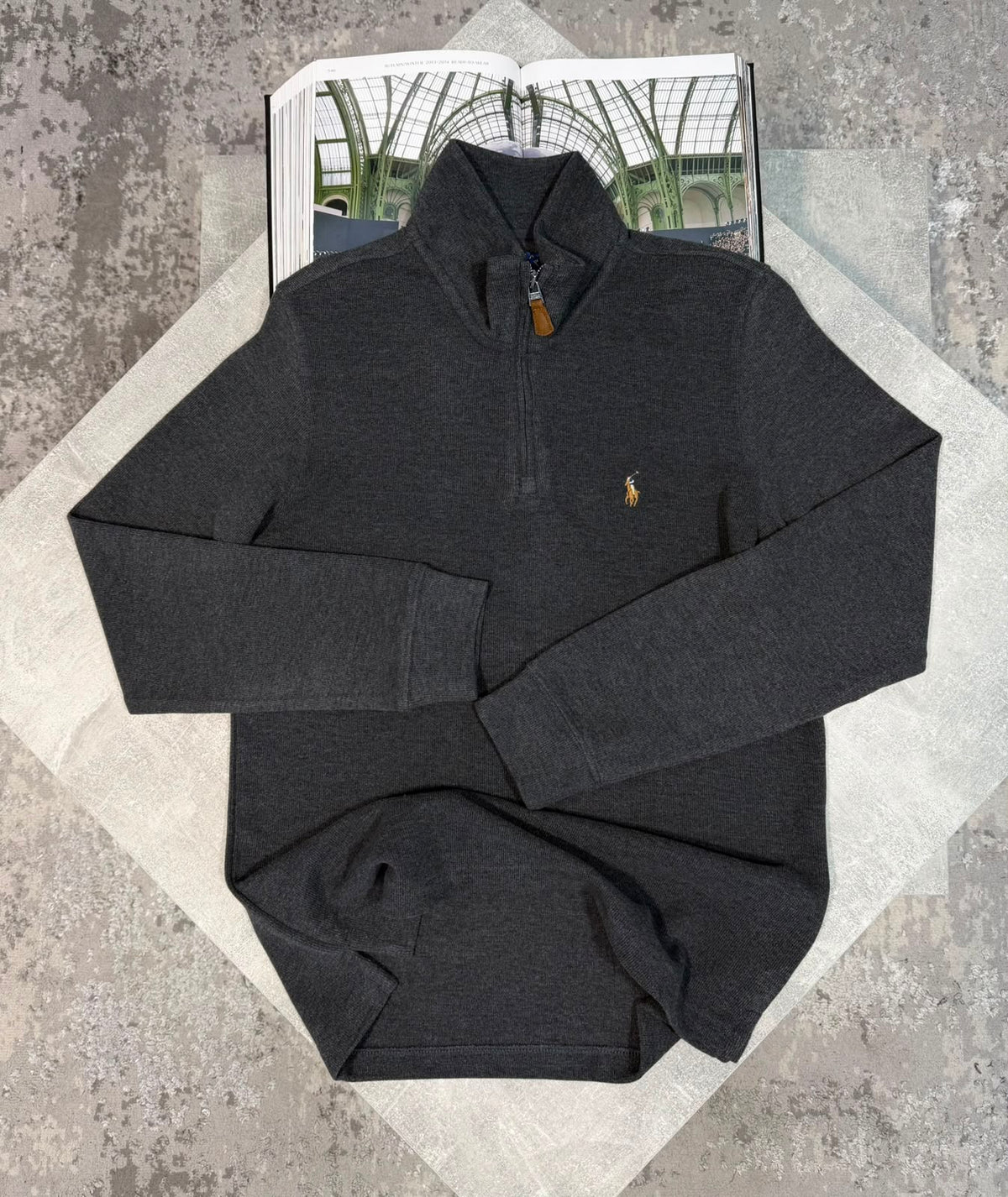 RL 1/4 Zip - Dark Grey RLX
