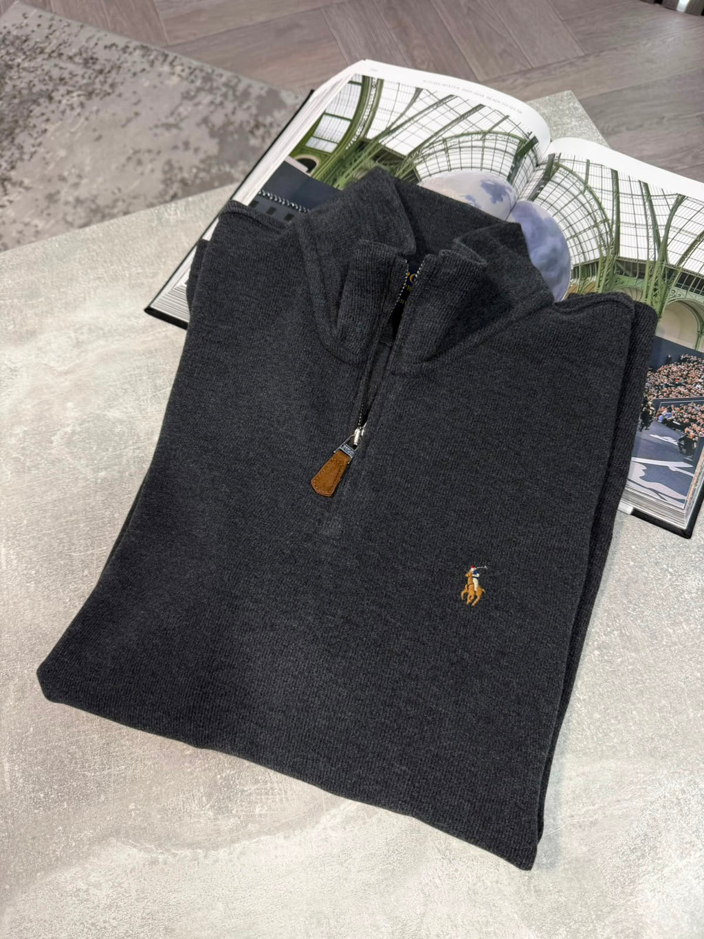 RL 1/4 Zip - Dark Grey RLX