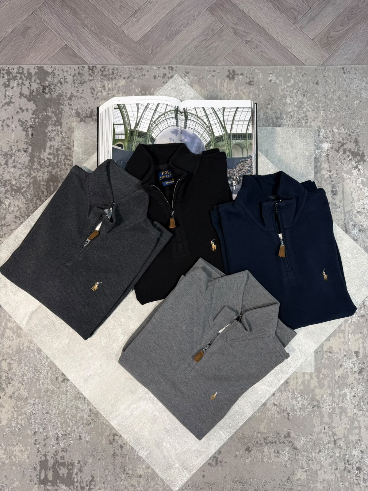 RL 1/4 Zip - Black RLX