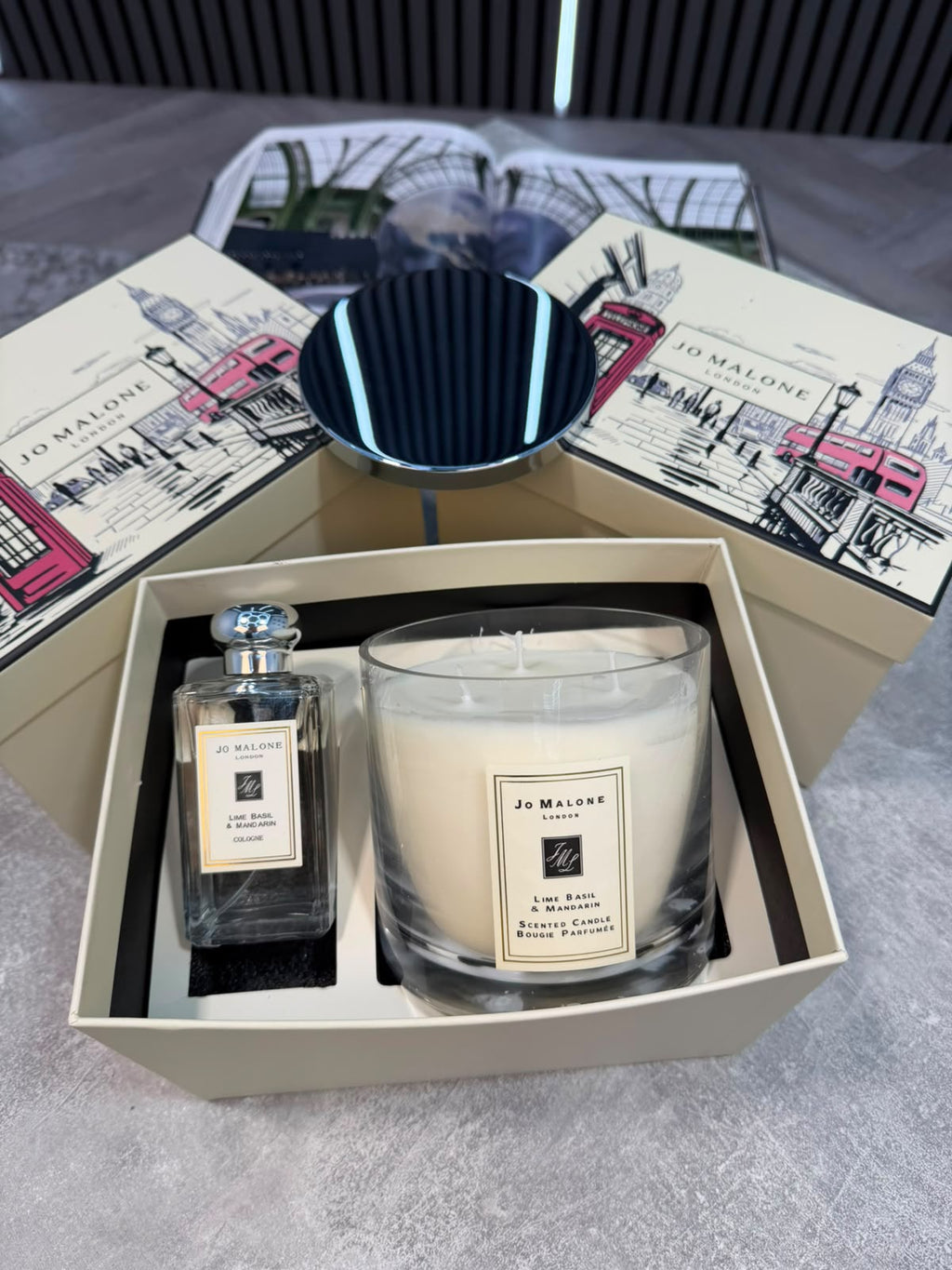 JM 600G candle and spray set Lime Basil & Mandarin JM