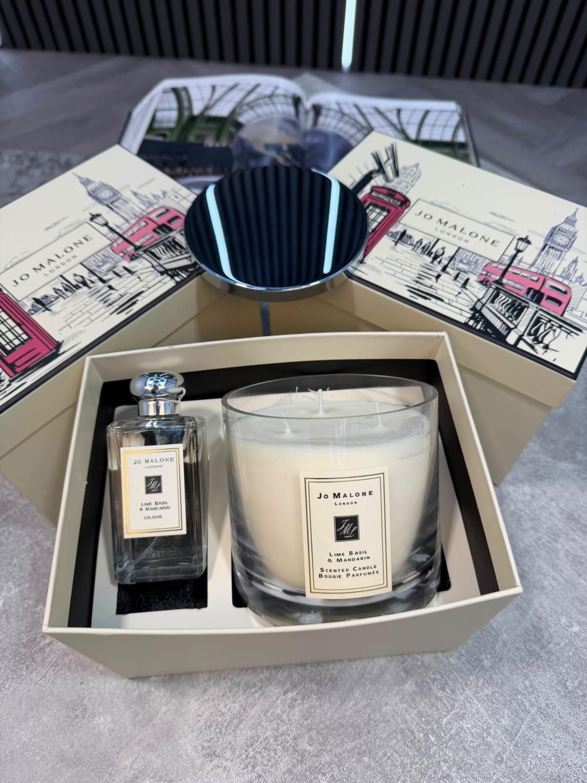JM 600G candle and spray set Lime Basil & Mandarin JM