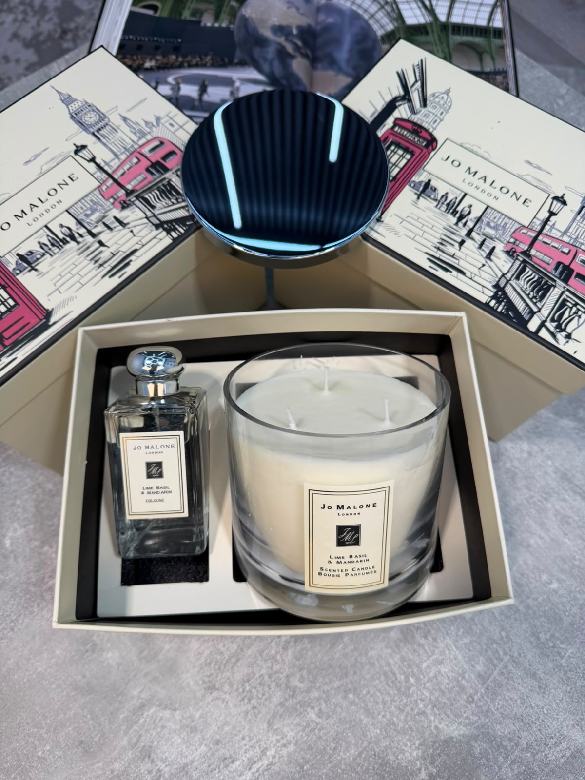 JM 600G candle and spray set Lime Basil & Mandarin JM