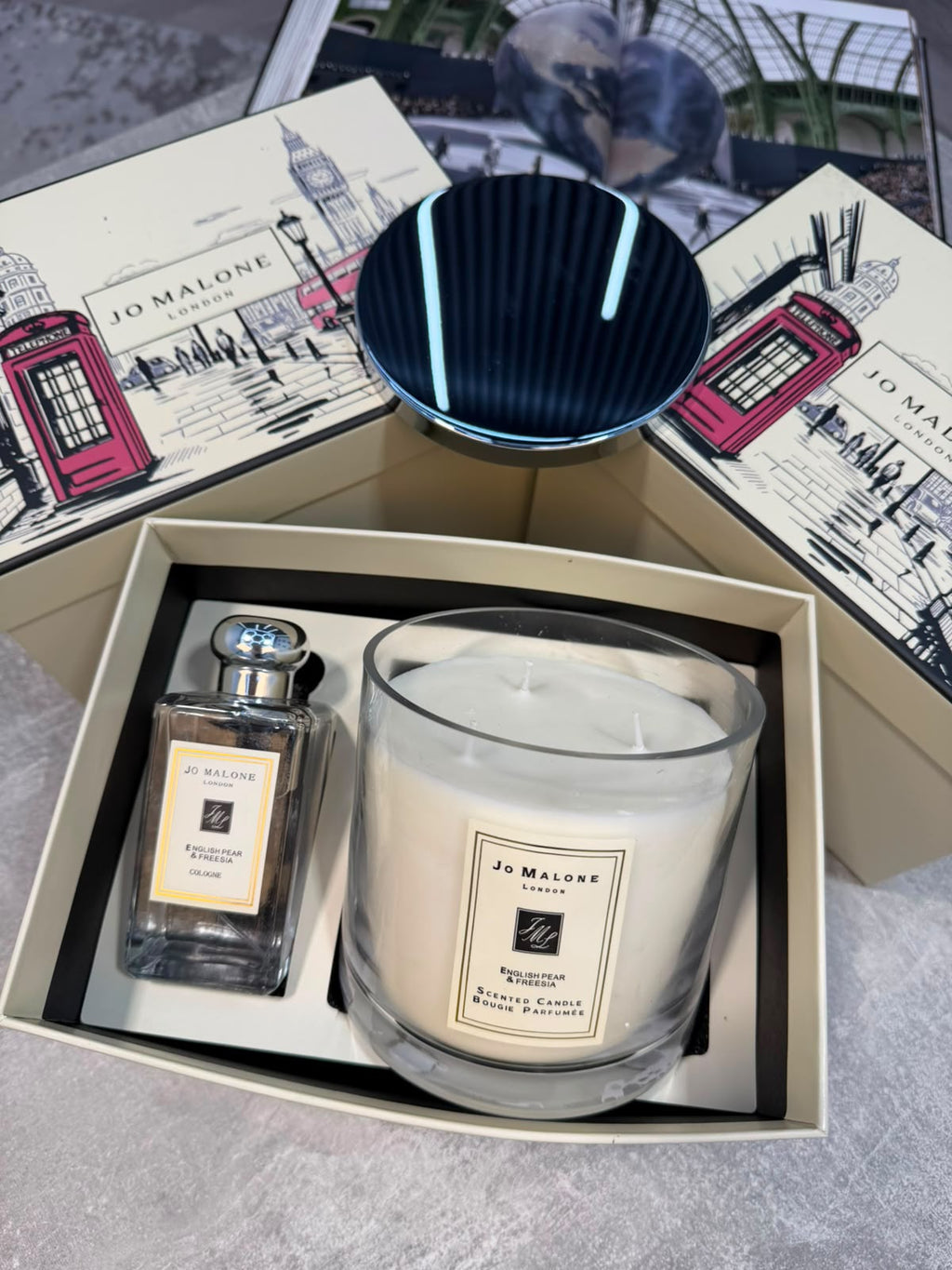 JM 600G candle and spray set English Pear &  Freesia JM