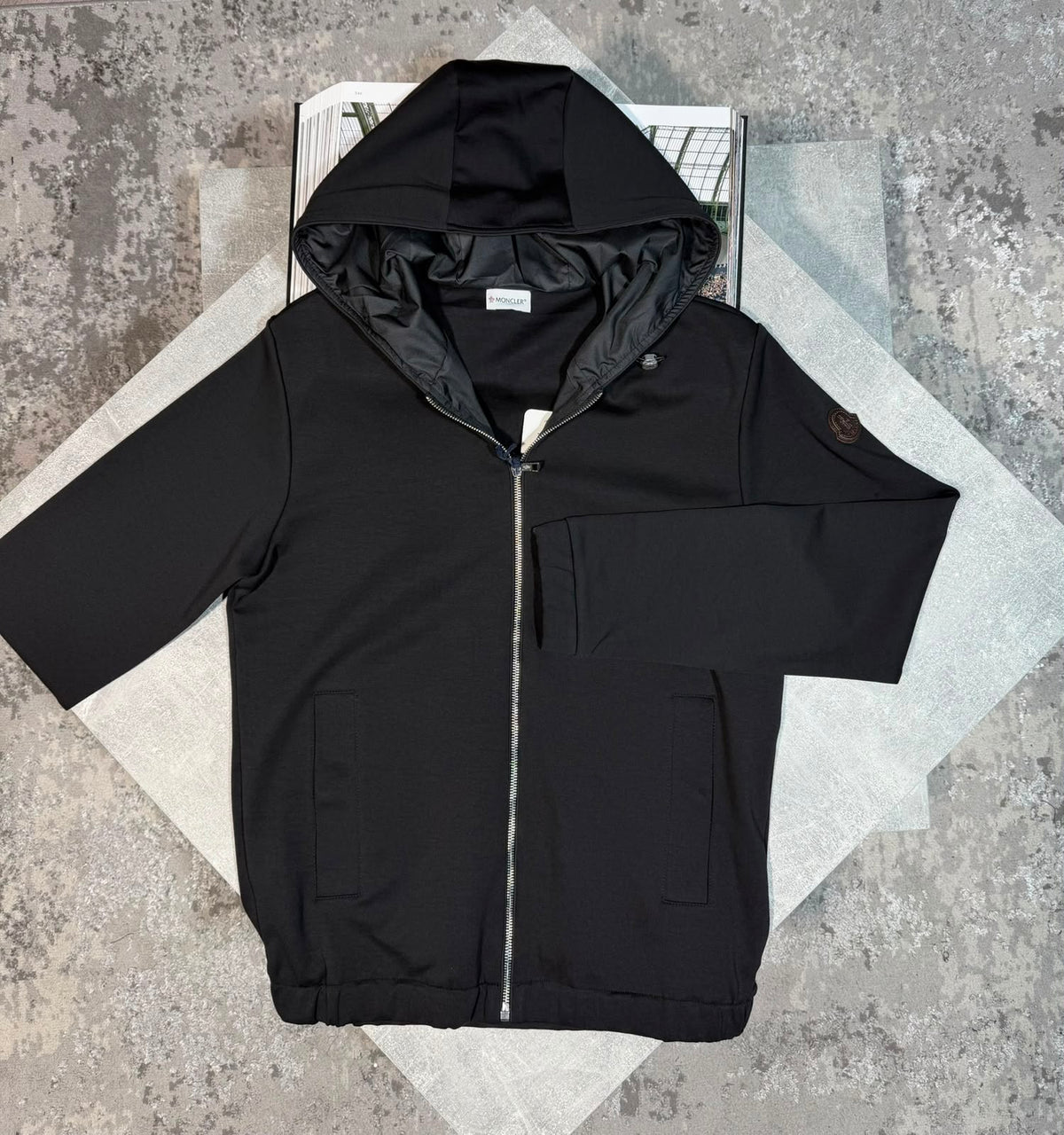 Mnclr Zipper hoodie Black CLER