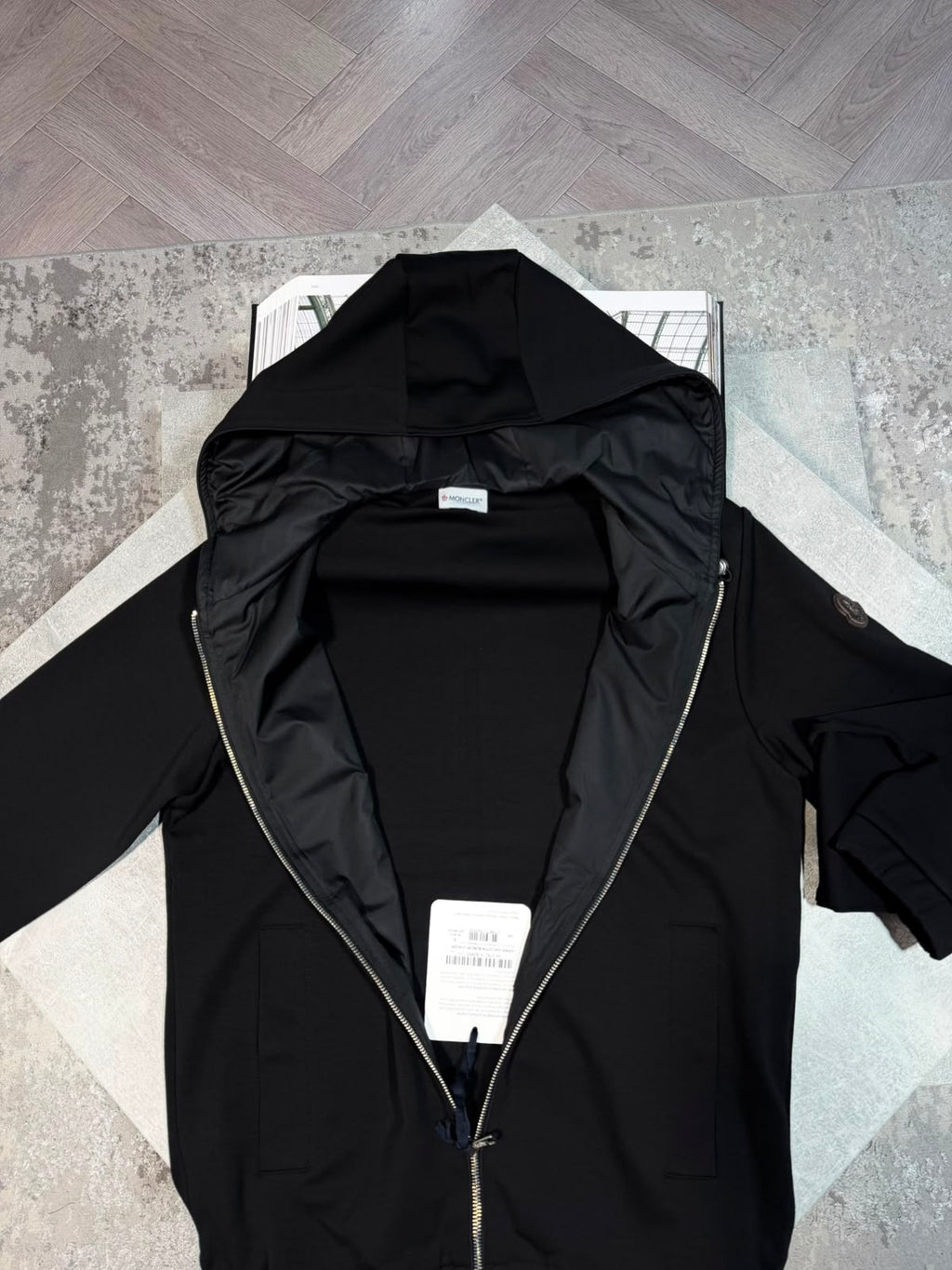 Mnclr Zipper hoodie Black CLER