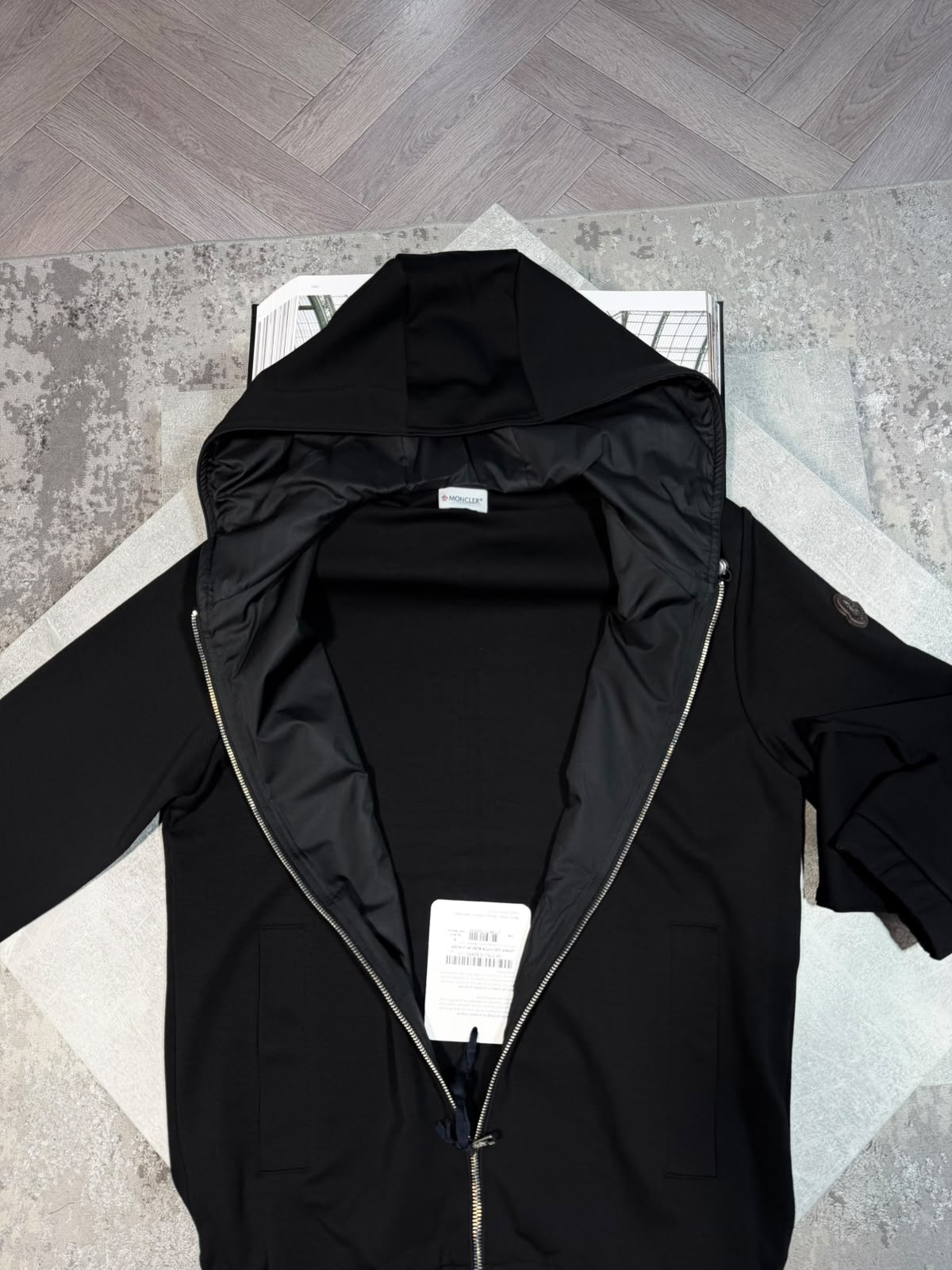 Mnclr Zipper hoodie Black CLER