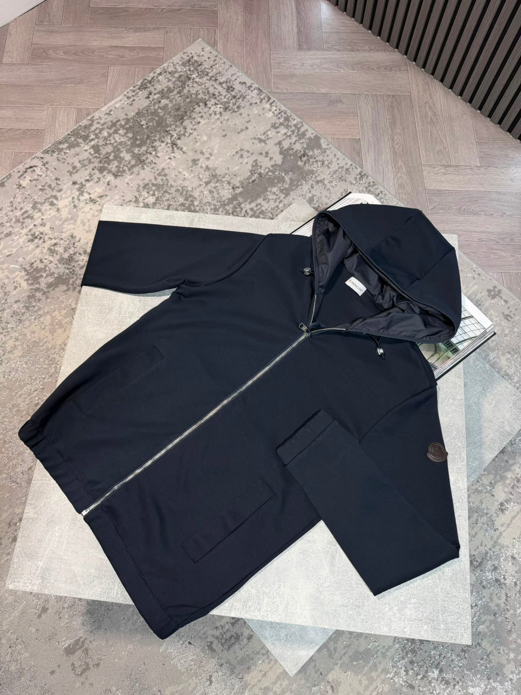 Mnclr Zipper hoodie Navy CLER