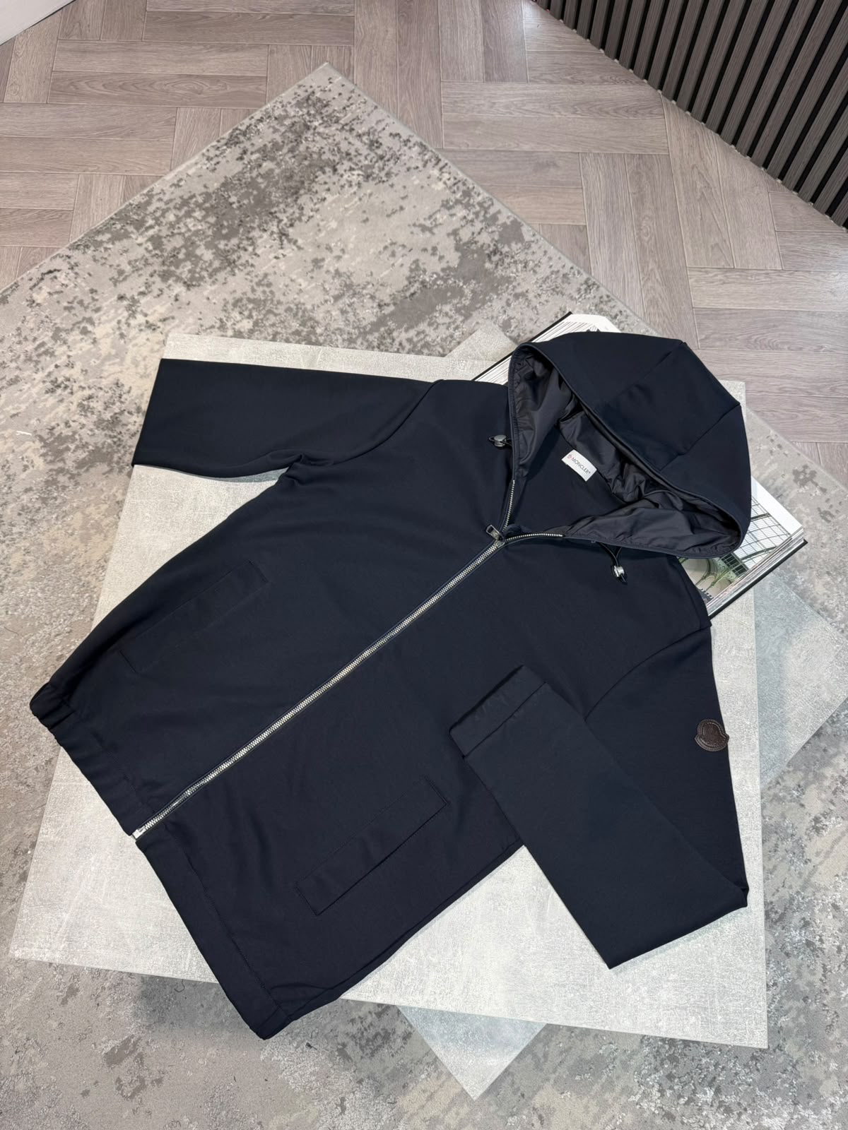 Mnclr Zipper hoodie Navy CLER