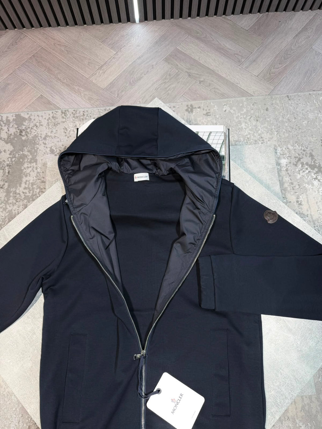 Mnclr Zipper hoodie Navy CLER