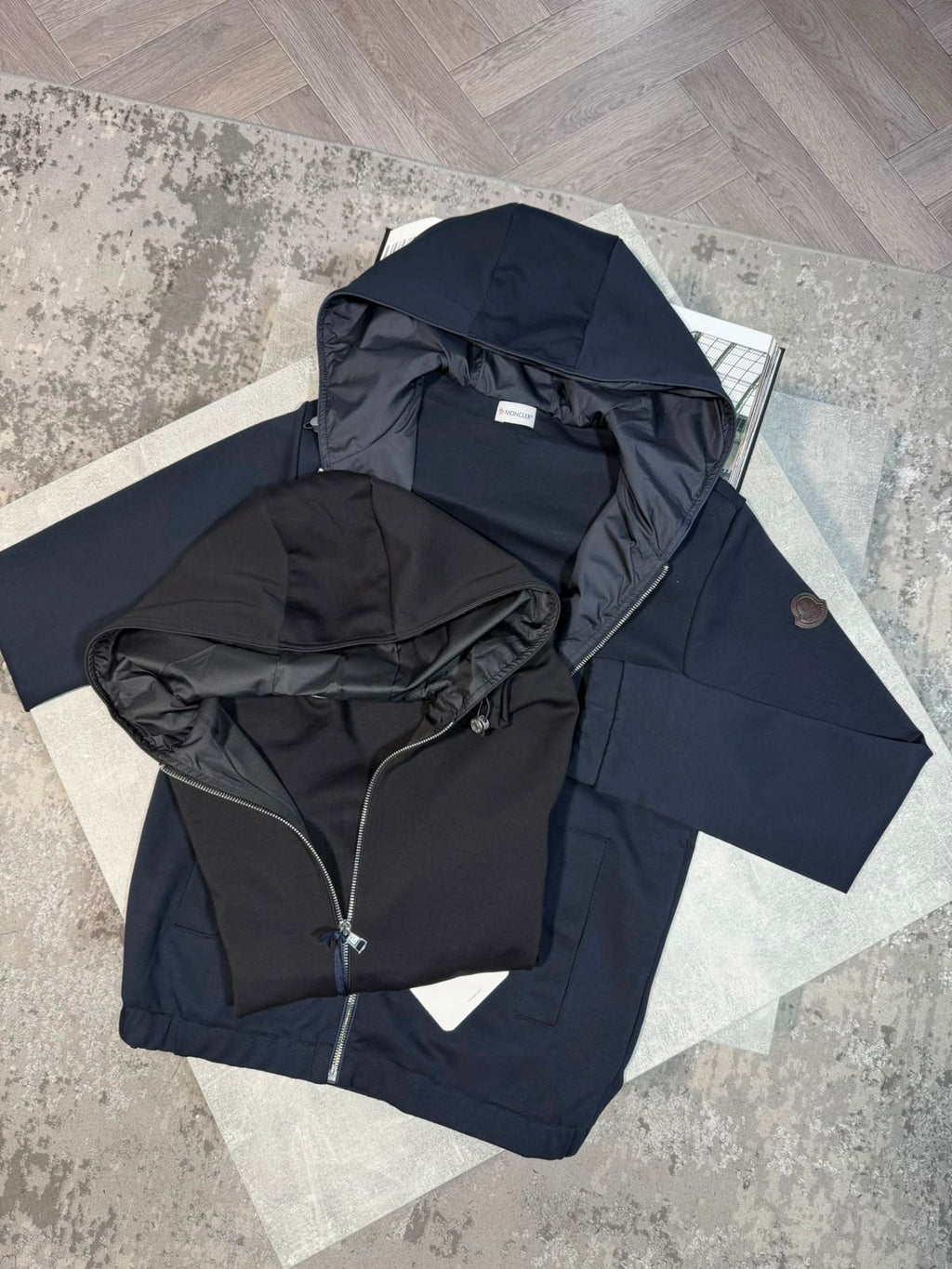 Mnclr Zipper hoodie Navy CLER