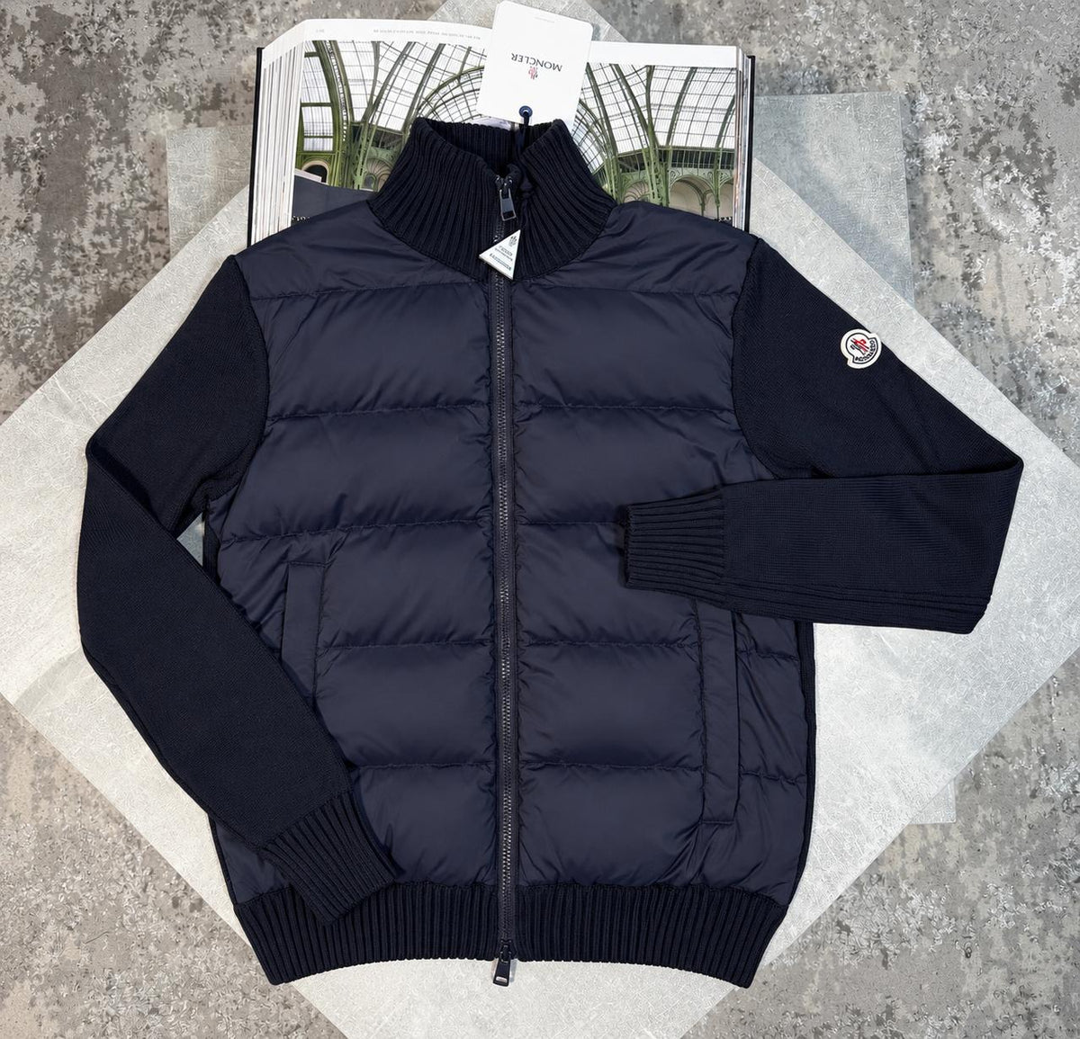 Mnclr Hybridge Jacket Navy CLER
