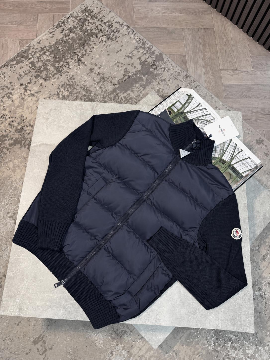 Mnclr Hybridge Jacket Navy CLER