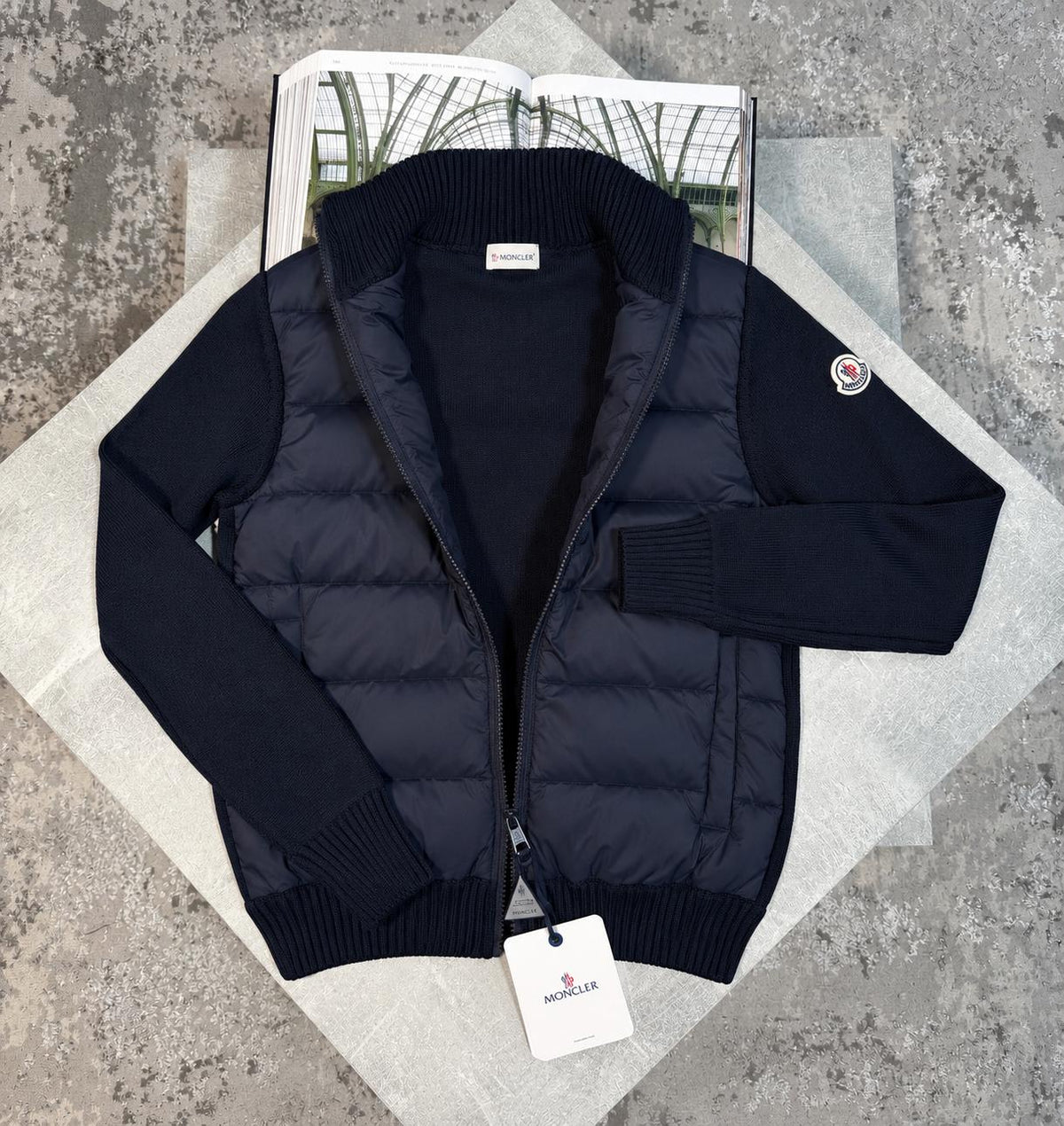 Mnclr Hybridge Jacket Navy CLER