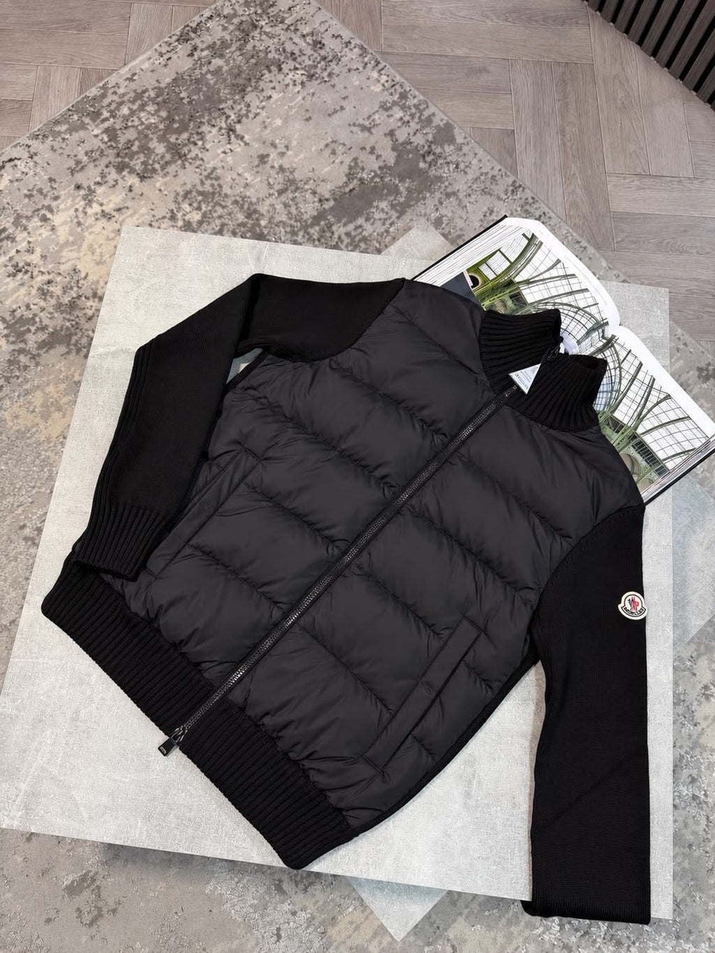 Mnclr Hybridge Jacket Black CLER