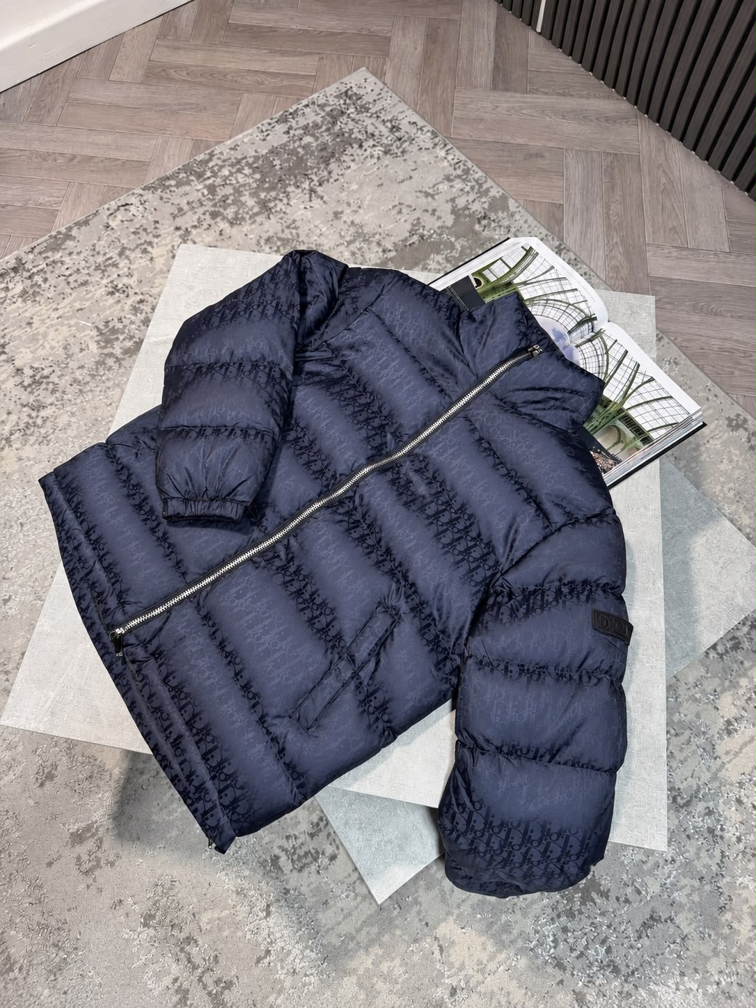 CD Oblique Jacket - Navy CD