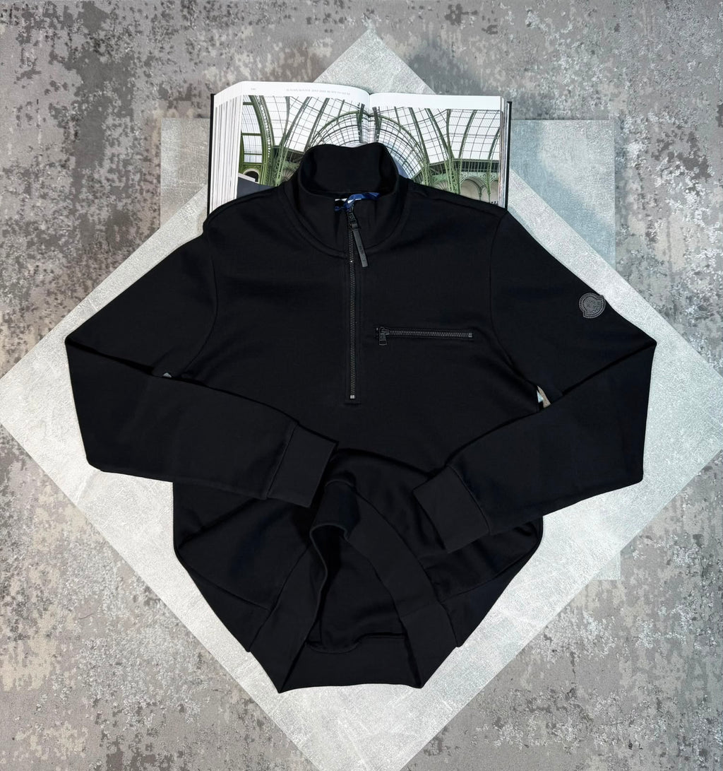 Mnclr 1/4 Zip Black CLER