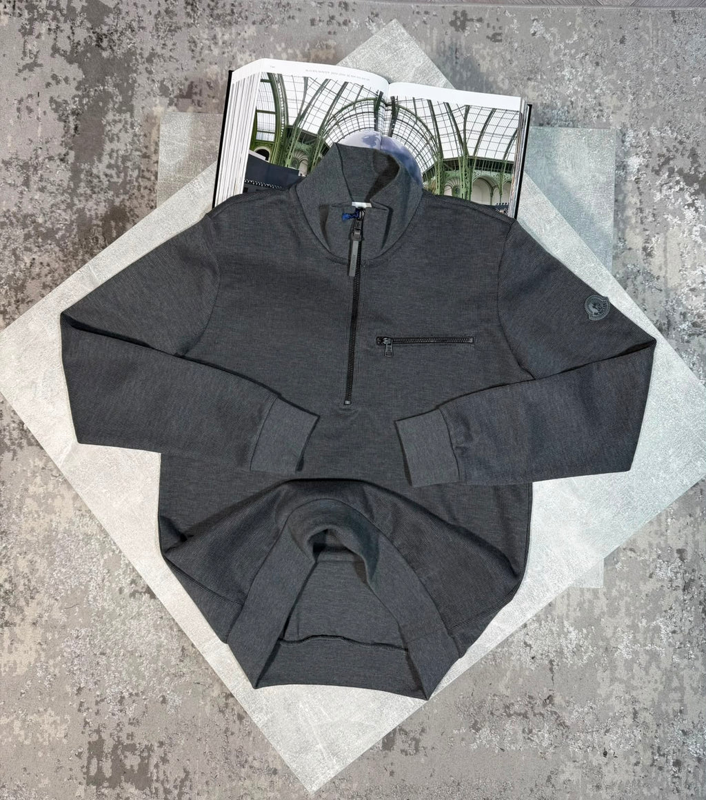 Mnclr 1/4 Zip Grey CLER