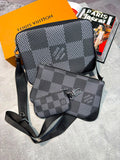 LV Mens Trio Bag Grey LV