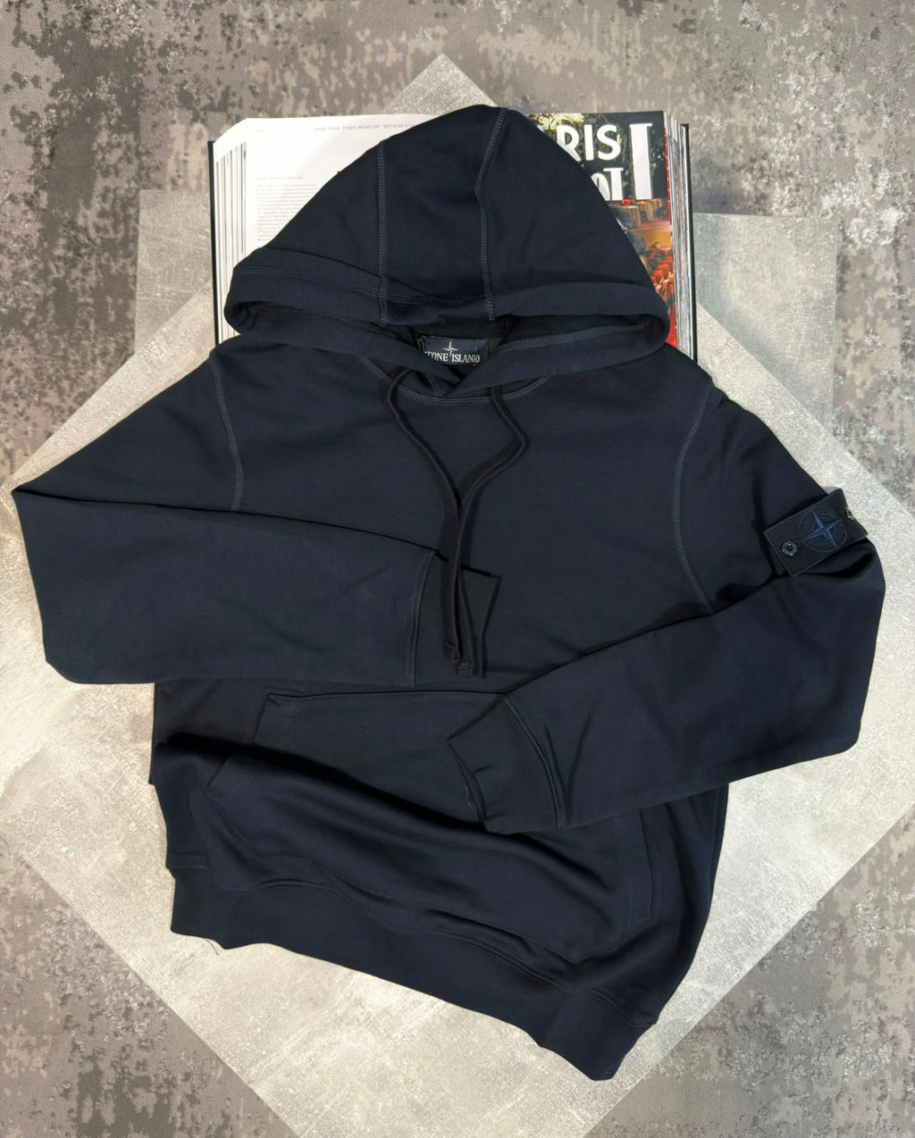 SI Ghost Badge Hoodie Navy STONE