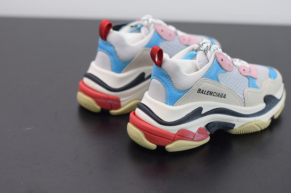 TRIPLE WHITE PINK/BLUE image 1