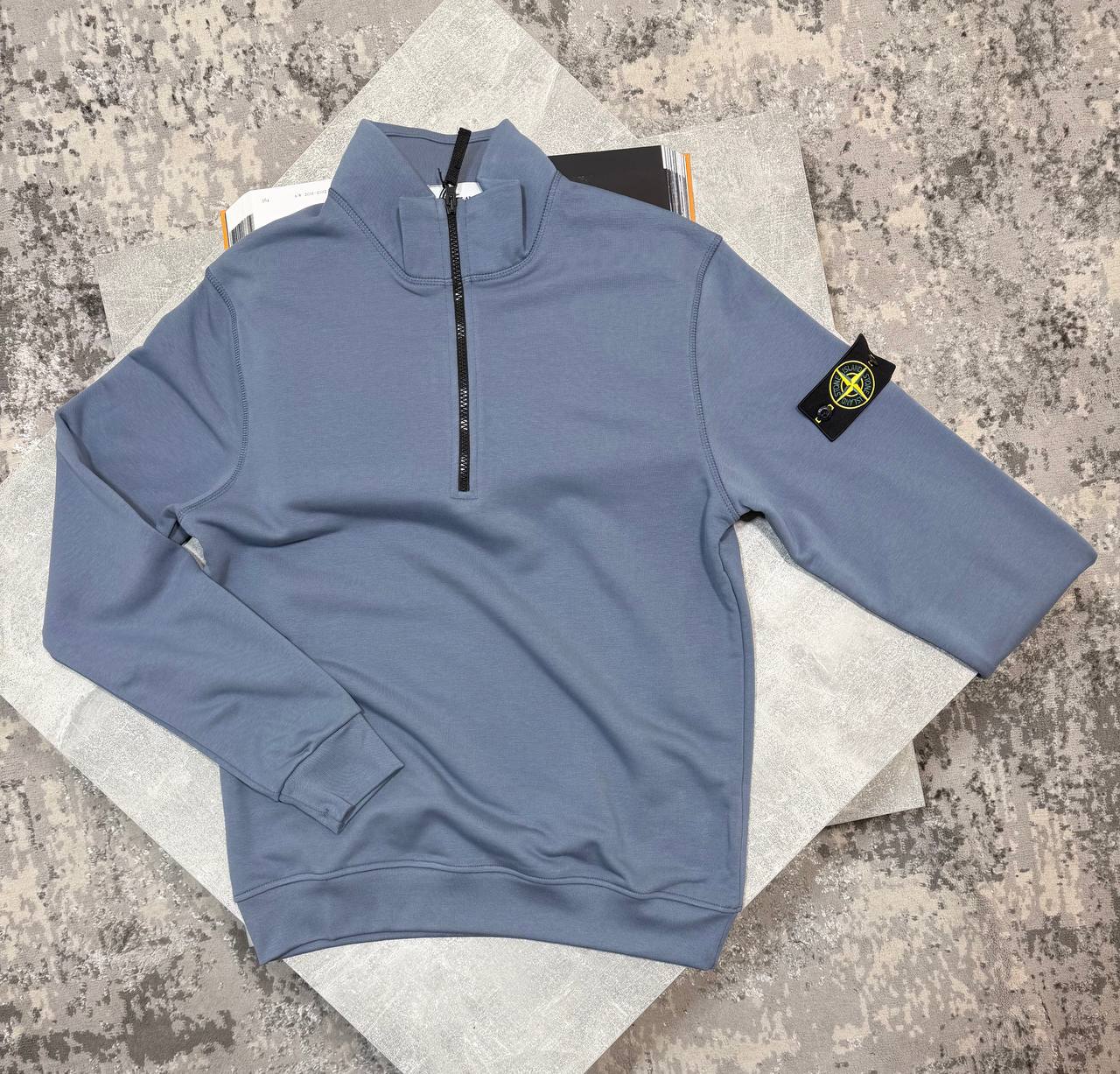 Stone 1/4 Zip Blue image 0