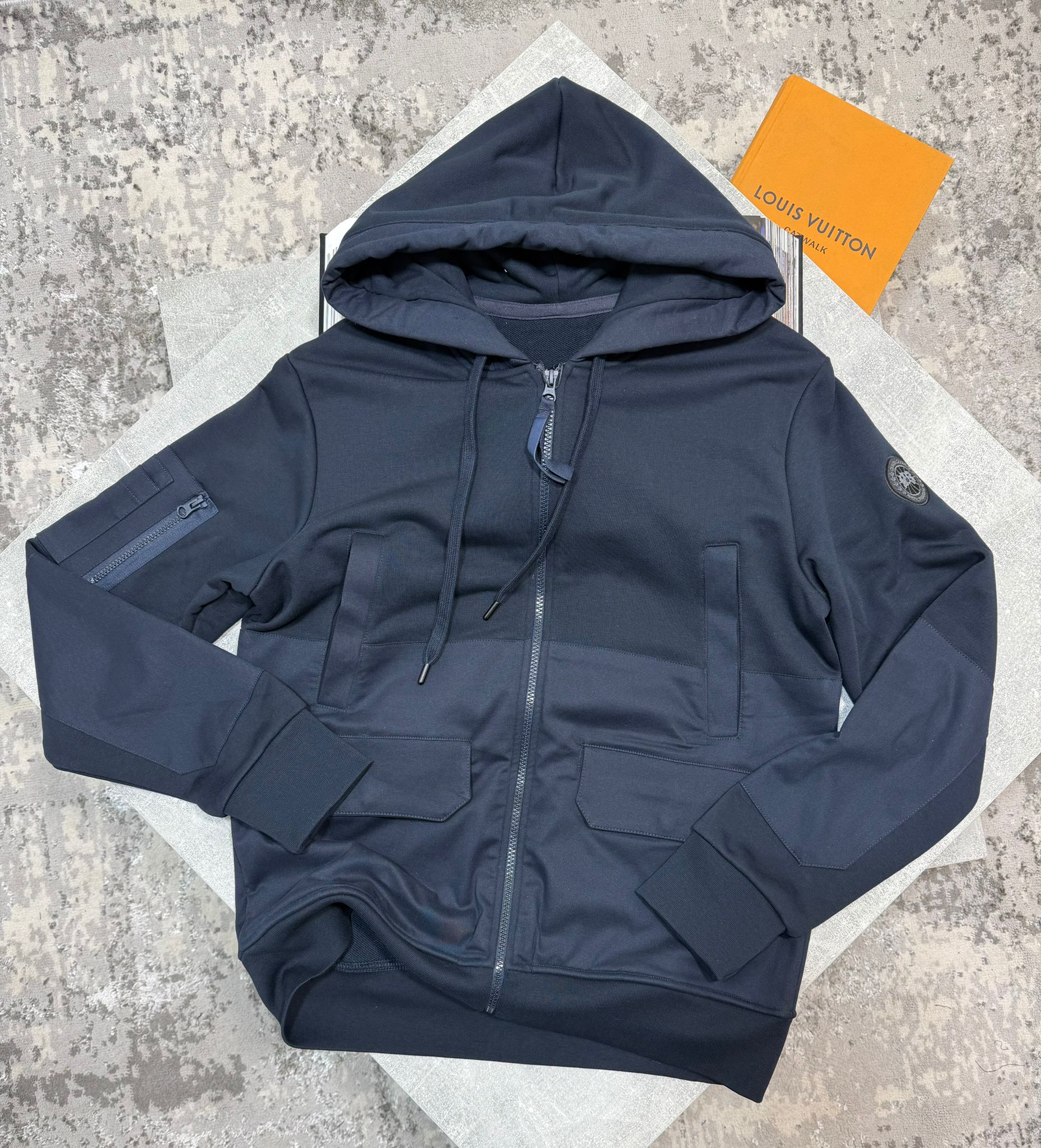 Goose Hooded Jacket Navy image 1