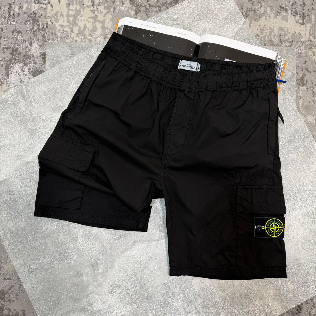 Stone cargo shorts Black image 1
