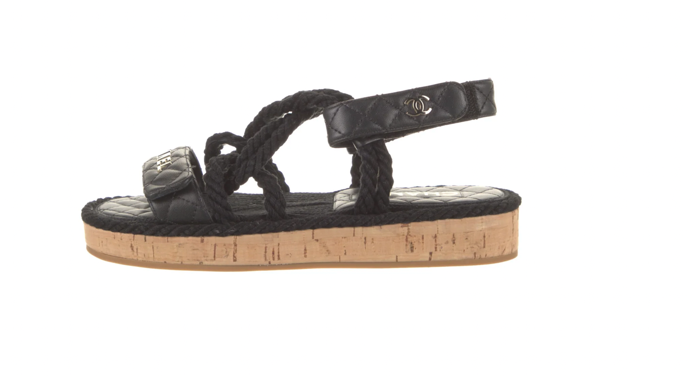 CHNL BLACK CORD SANDAL image 0