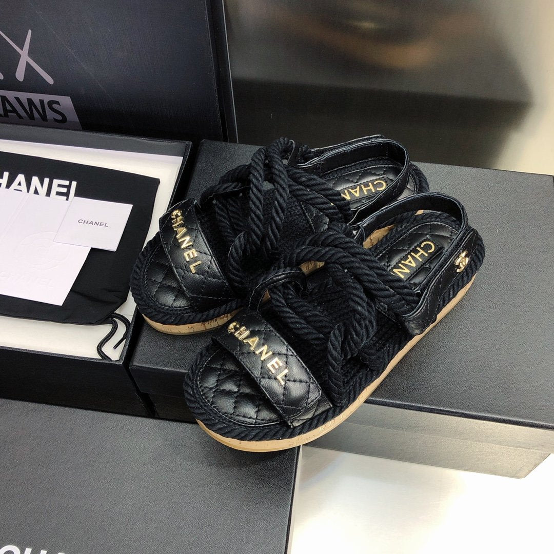 CHNL BLACK CORD SANDAL image 2