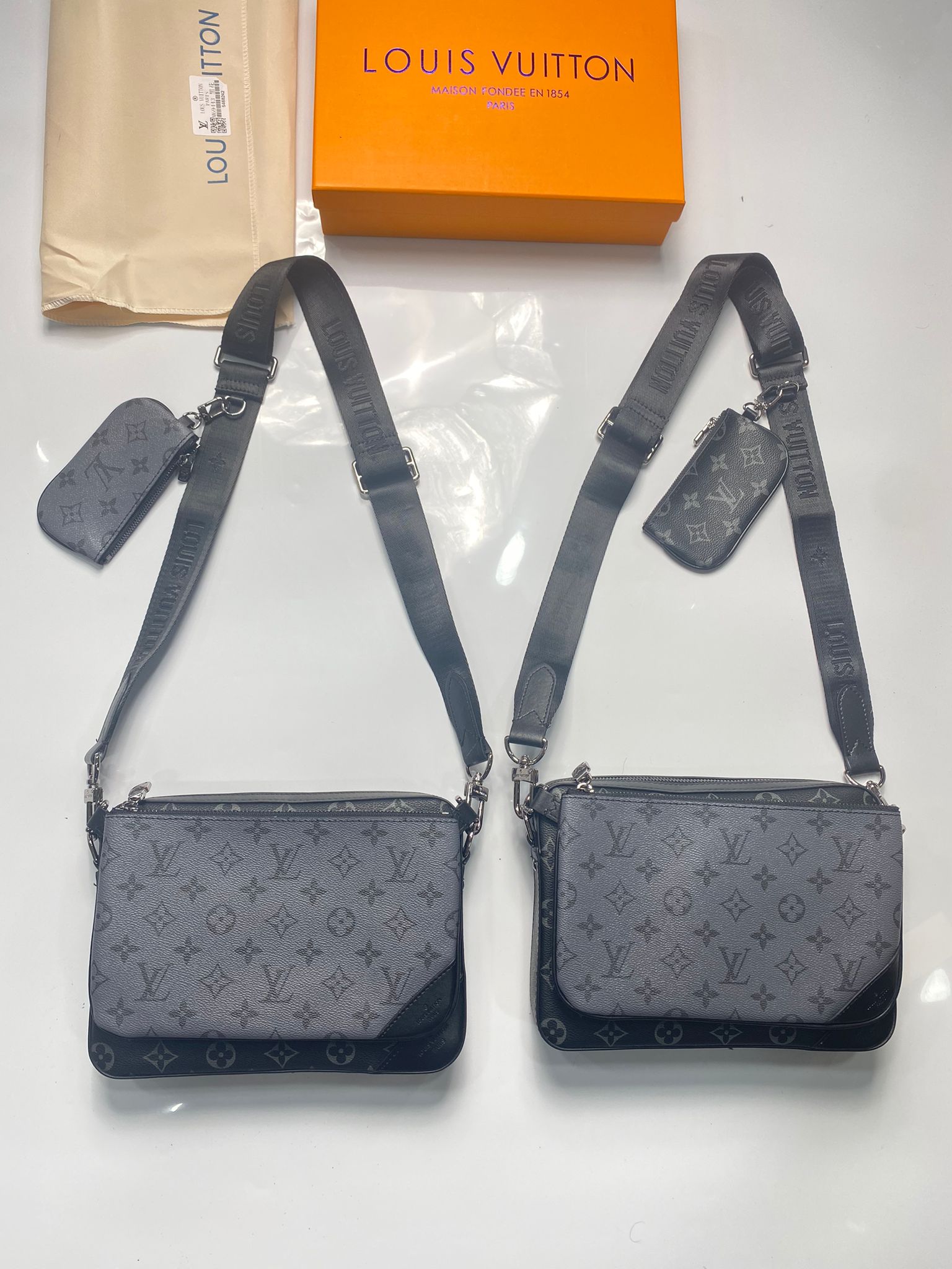 GREY LV BAG image 3