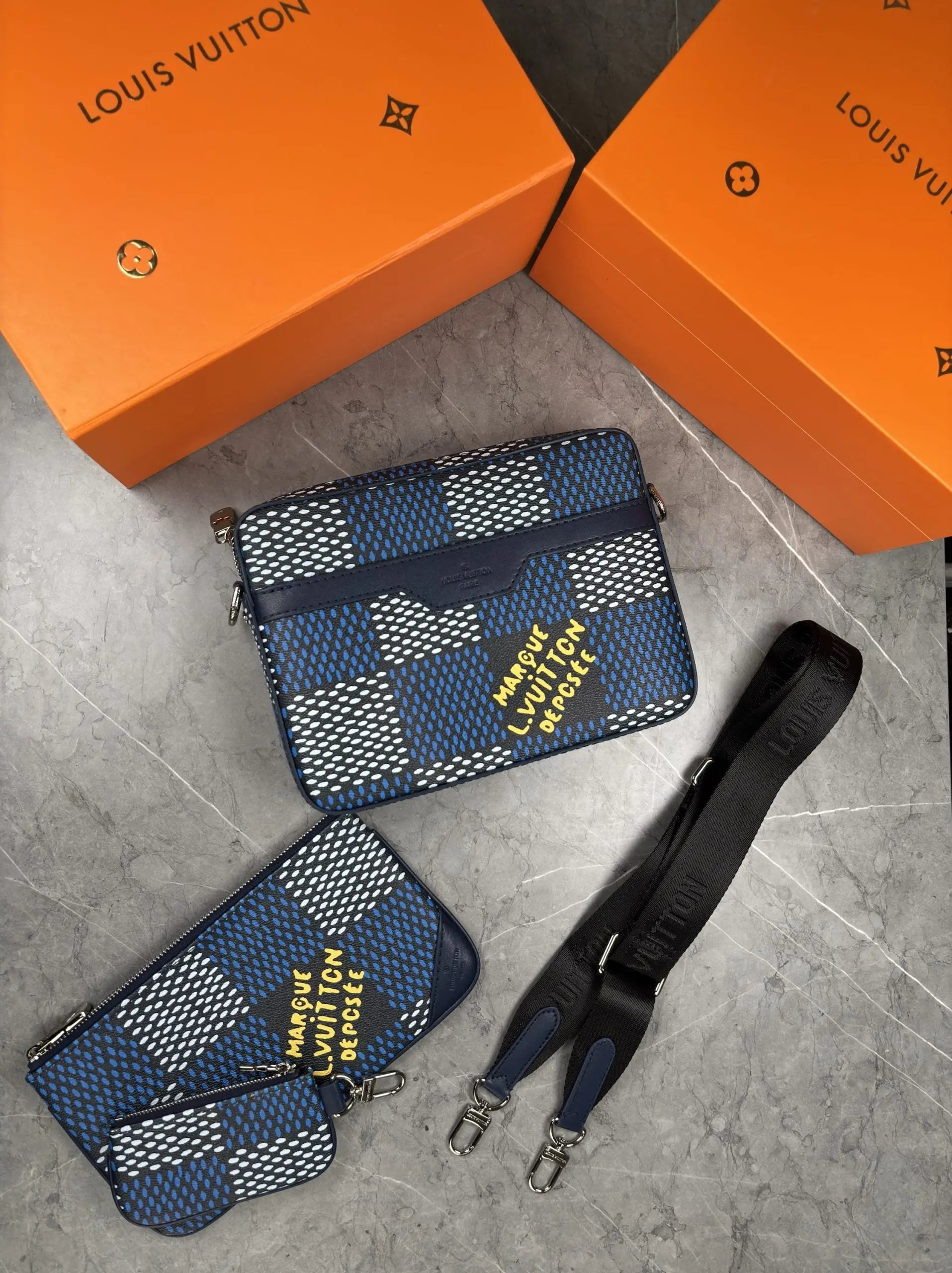 LV BAG BLUE LV