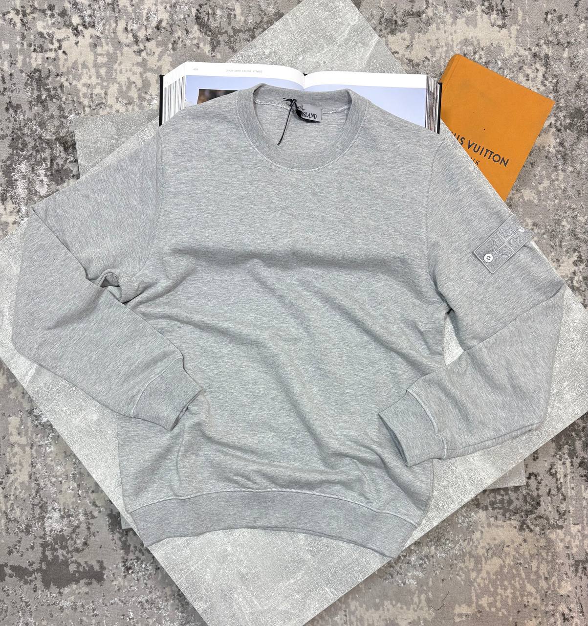 Stone Jumper Light Grey - Ghost Badge