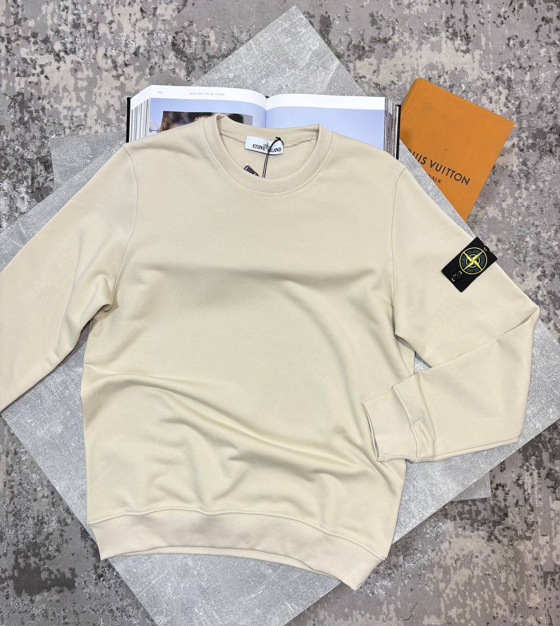 Stone Jumper Beige - Classic Badge
