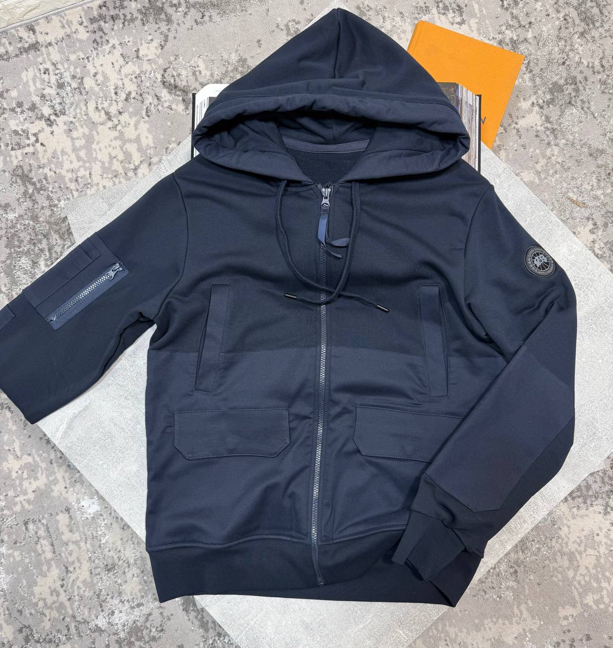 Goose Hooded Jacket Dark Blue